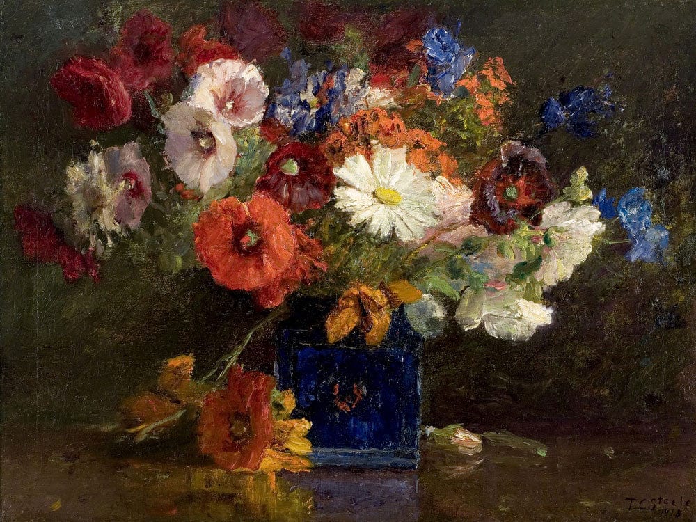 Vase Of Flowers By Theodore Clement Steele Fine Art Print 2
