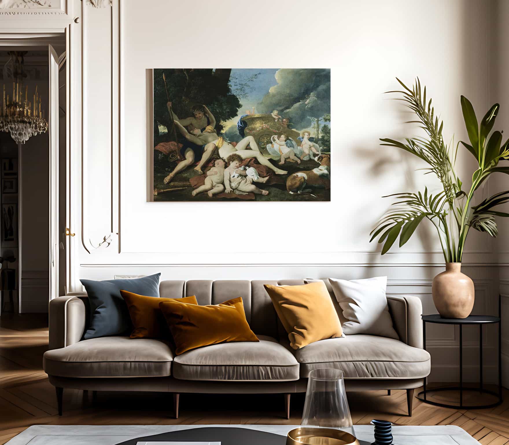Venus And Adonis By Nicolas Poussin Fine Art Print 2
