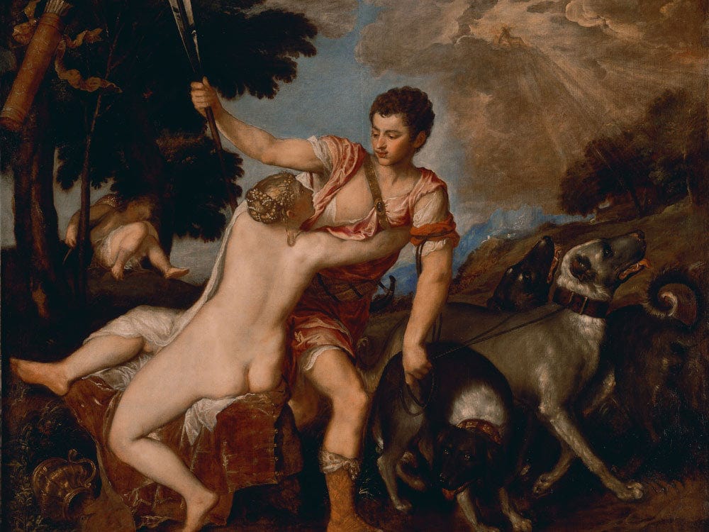 Venus And Adonis Titan Fine Art Print 2
