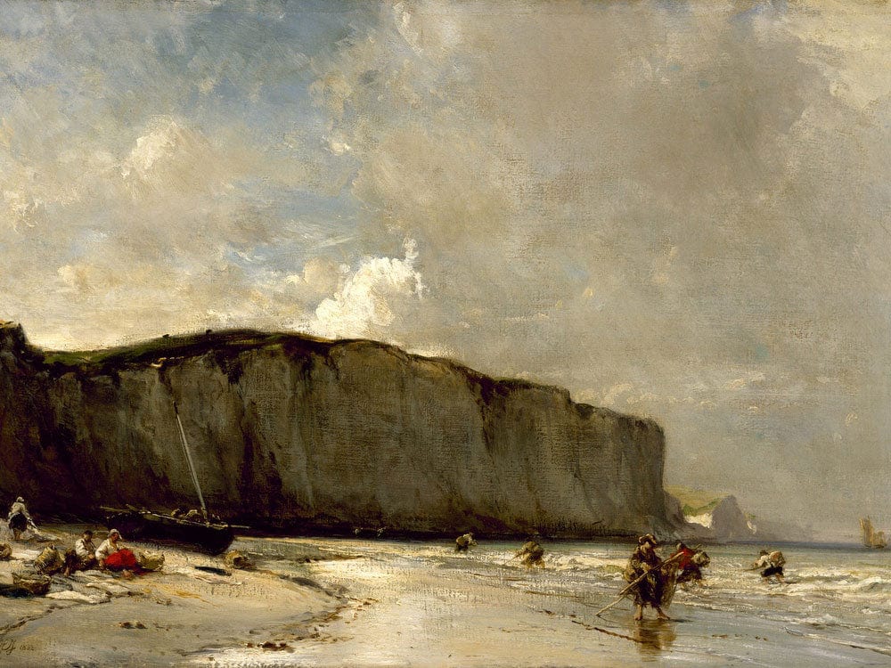 View Along The Norman Coast By Eugene Isabey Fine Art Print 2