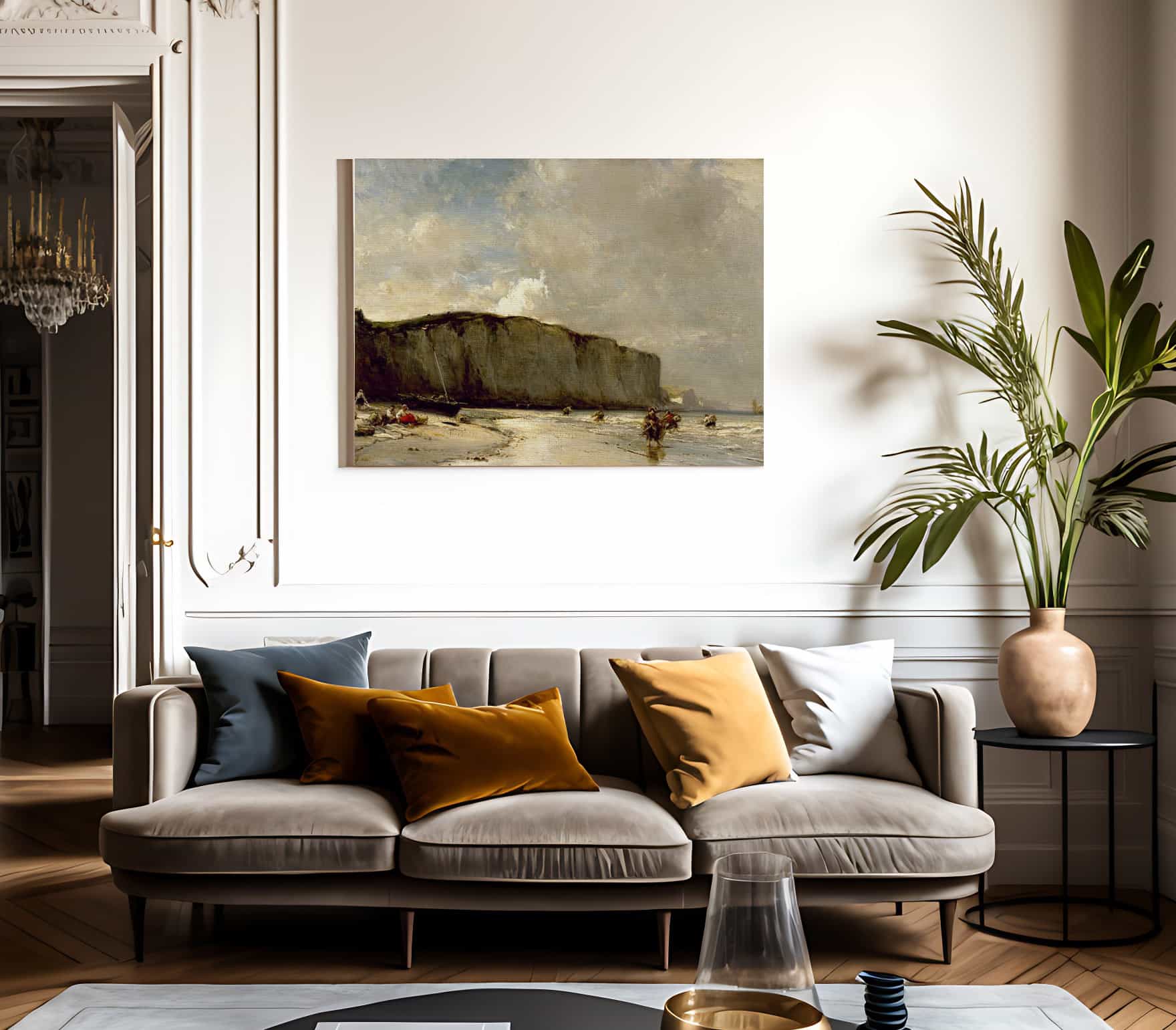 View Along The Norman Coast By Eugene Isabey Fine Art Print 2