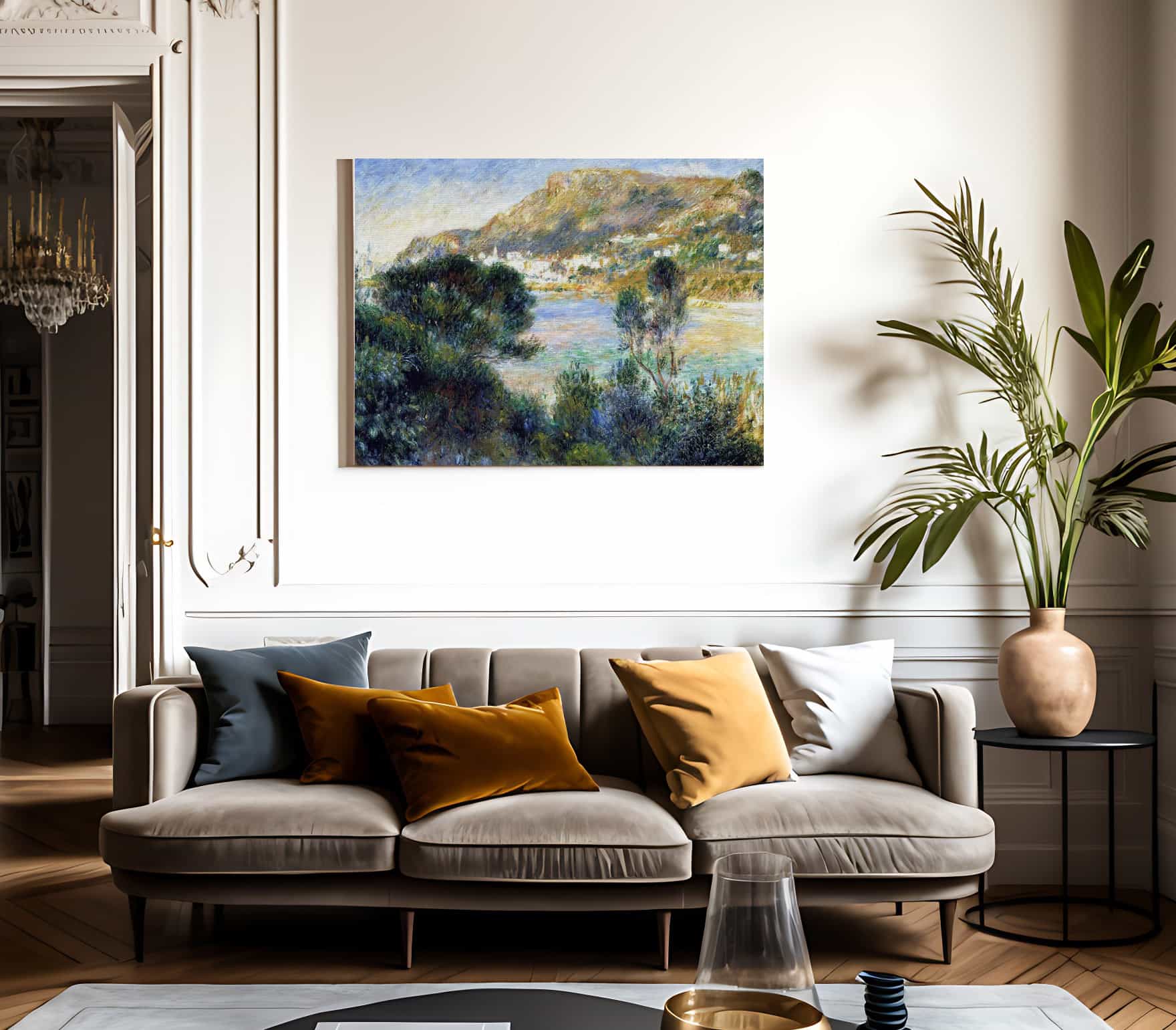 View From Cap Martin Of Monte Carlo By Pierre Auguste Renoir Fine Art Print 2