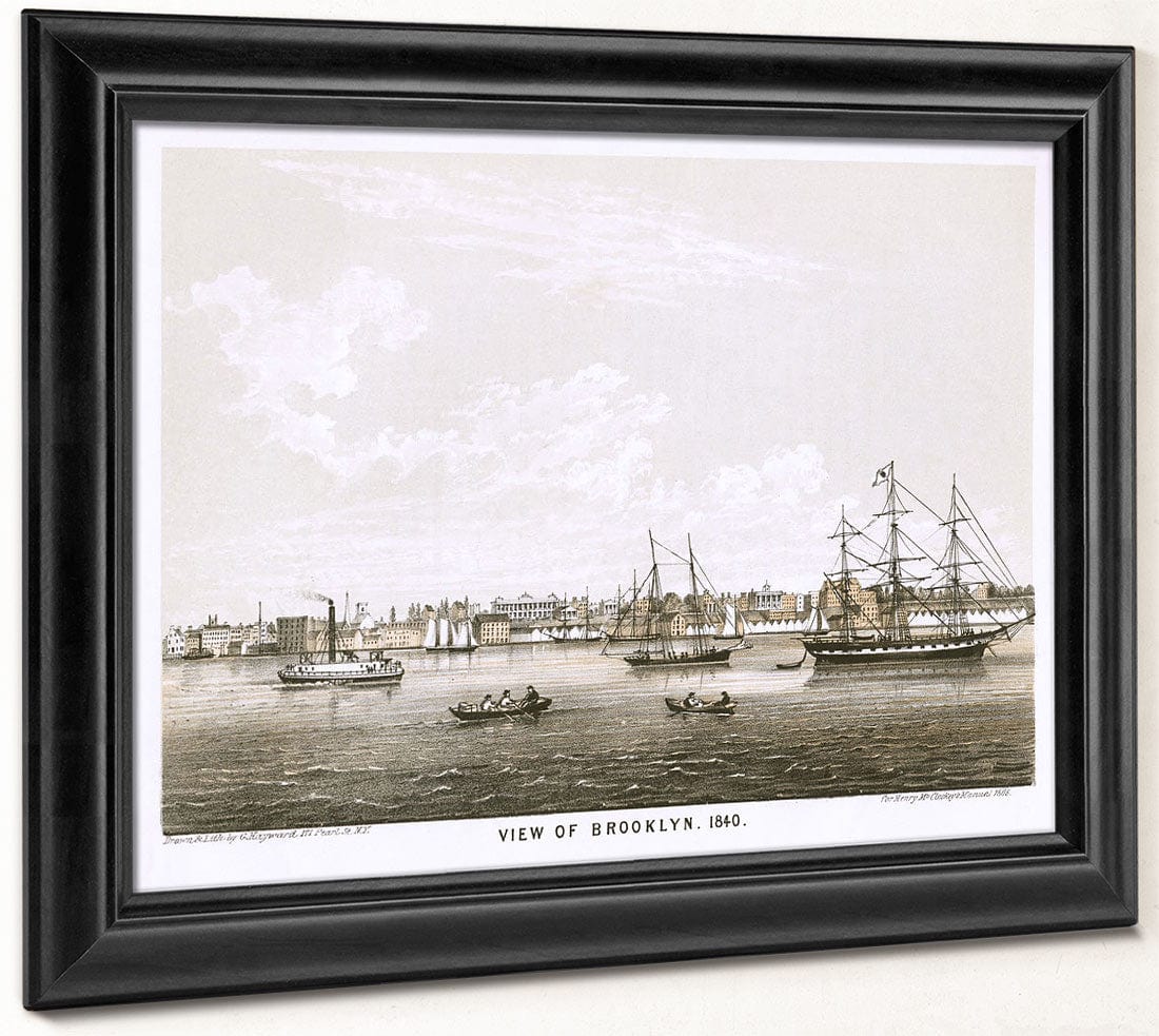 View Of Brooklyn, 1840 By George Hayward Fine Art Print 2