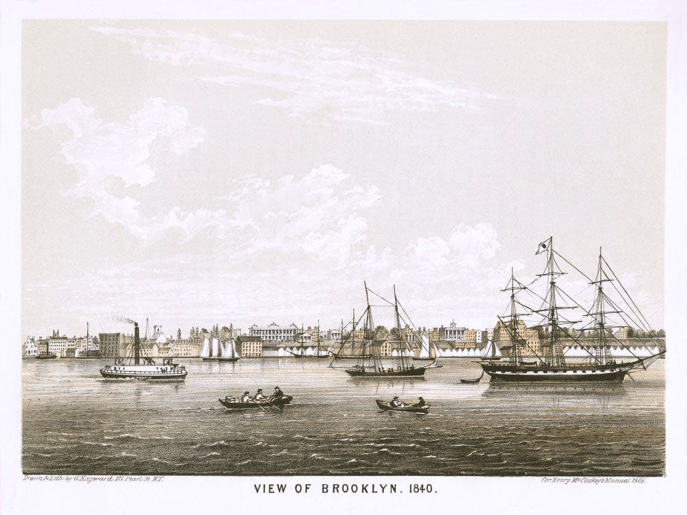 View Of Brooklyn, 1840 By George Hayward Fine Art Print 2