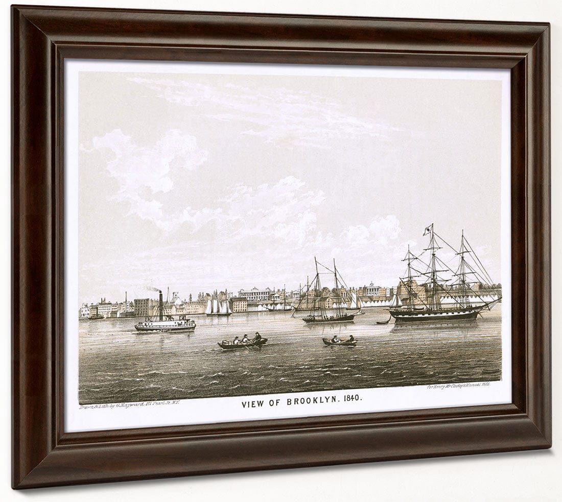 View Of Brooklyn, 1840 By George Hayward Fine Art Print 2