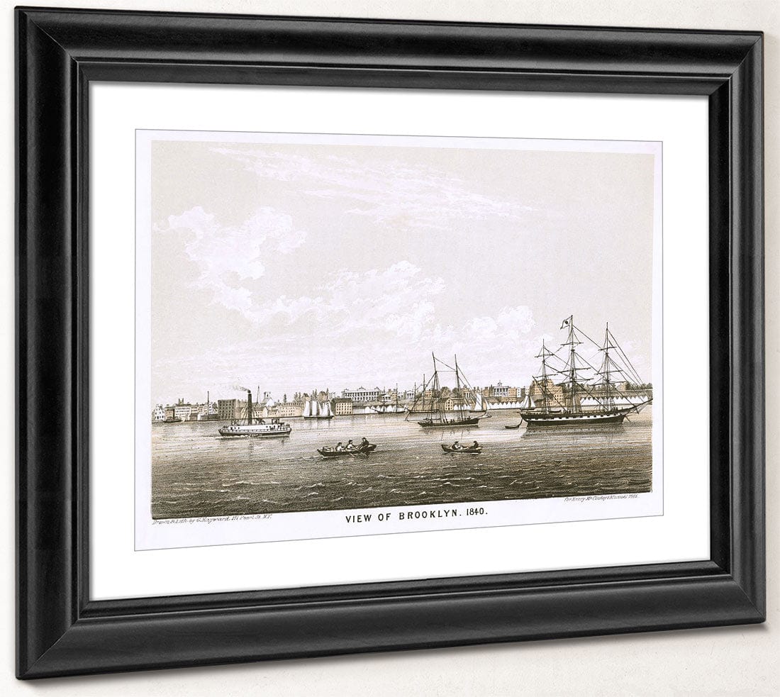 View Of Brooklyn, 1840 By George Hayward Fine Art Print 2