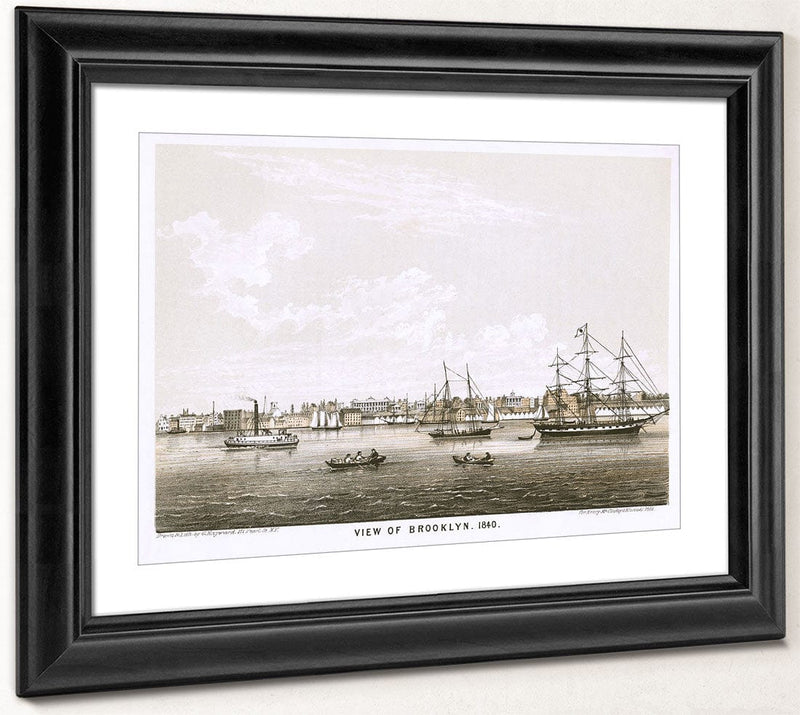 View Of Brooklyn, 1840 By George Hayward Fine Art Print 2