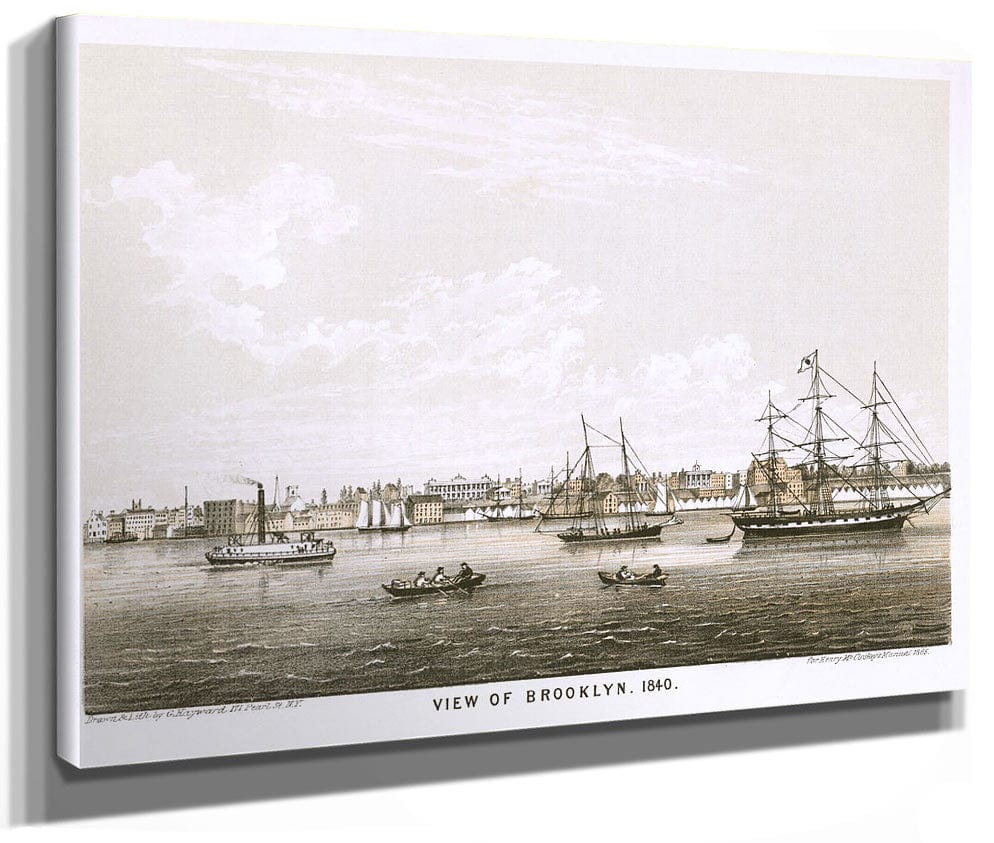 View Of Brooklyn, 1840 By George Hayward Fine Art Print 2