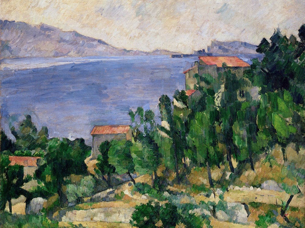 View Of Mount Marseilleveyre And The Isle Of Maire 1 By Paul Cezanne Fine Art Print 2