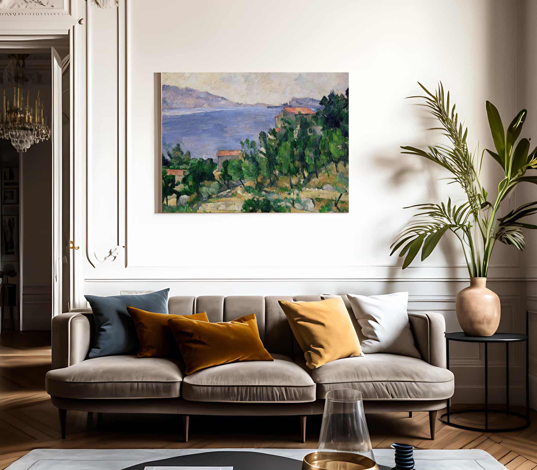 View Of Mount Marseilleveyre And The Isle Of Maire 1 By Paul Cezanne Fine Art Print 2