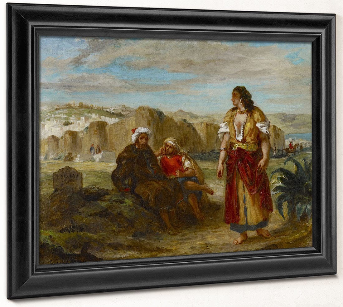 View Of Tangier With Figures By Ferdinand Victor Eugene Delacroix Fine Art Print 2