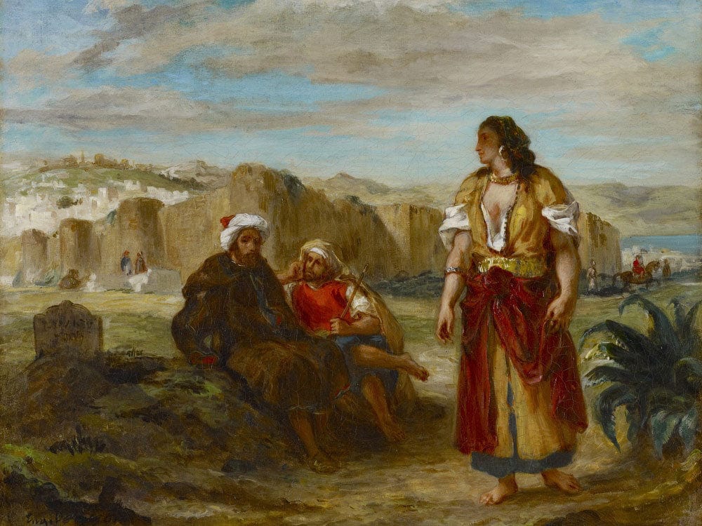 View Of Tangier With Figures By Ferdinand Victor Eugene Delacroix Fine Art Print 2