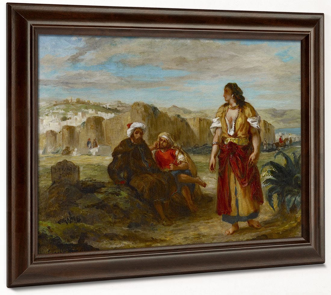 View Of Tangier With Figures By Ferdinand Victor Eugene Delacroix Fine Art Print 2