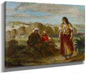 View Of Tangier With Figures By Ferdinand Victor Eugene Delacroix Fine Art Print 2