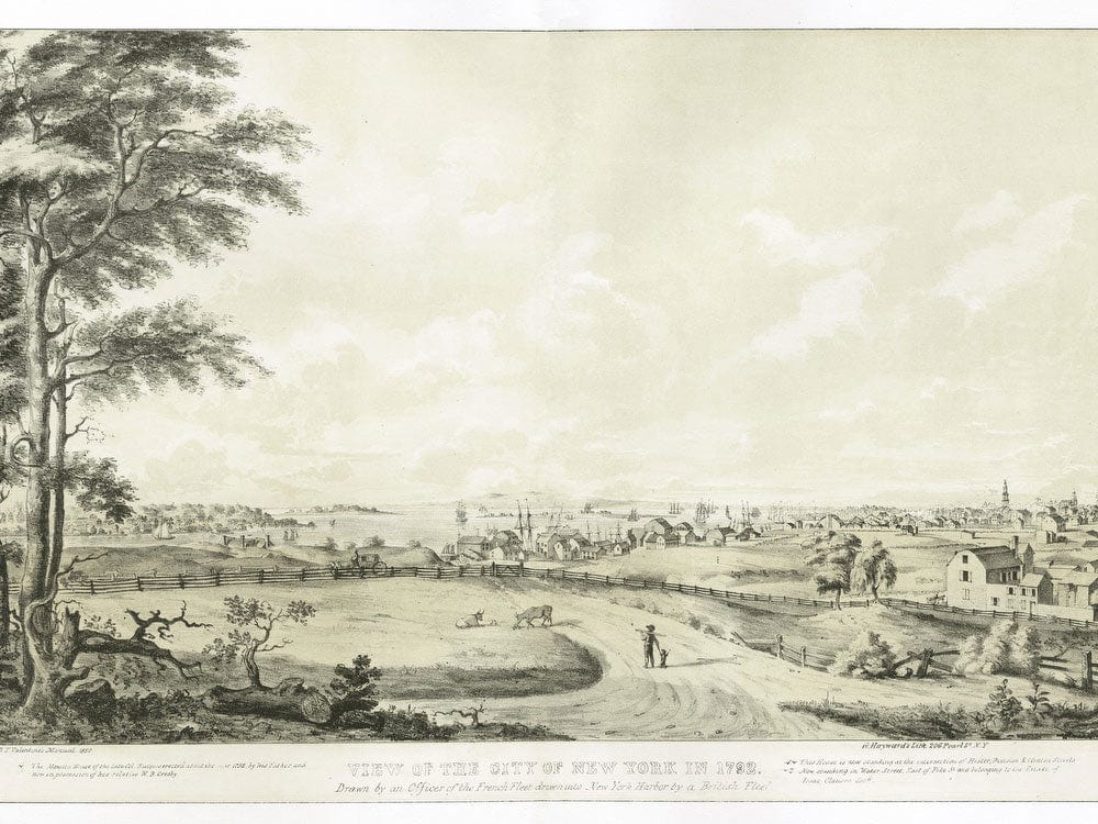 View Of The City Of New York In 1792 2 By George Hayward Fine Art Print 2