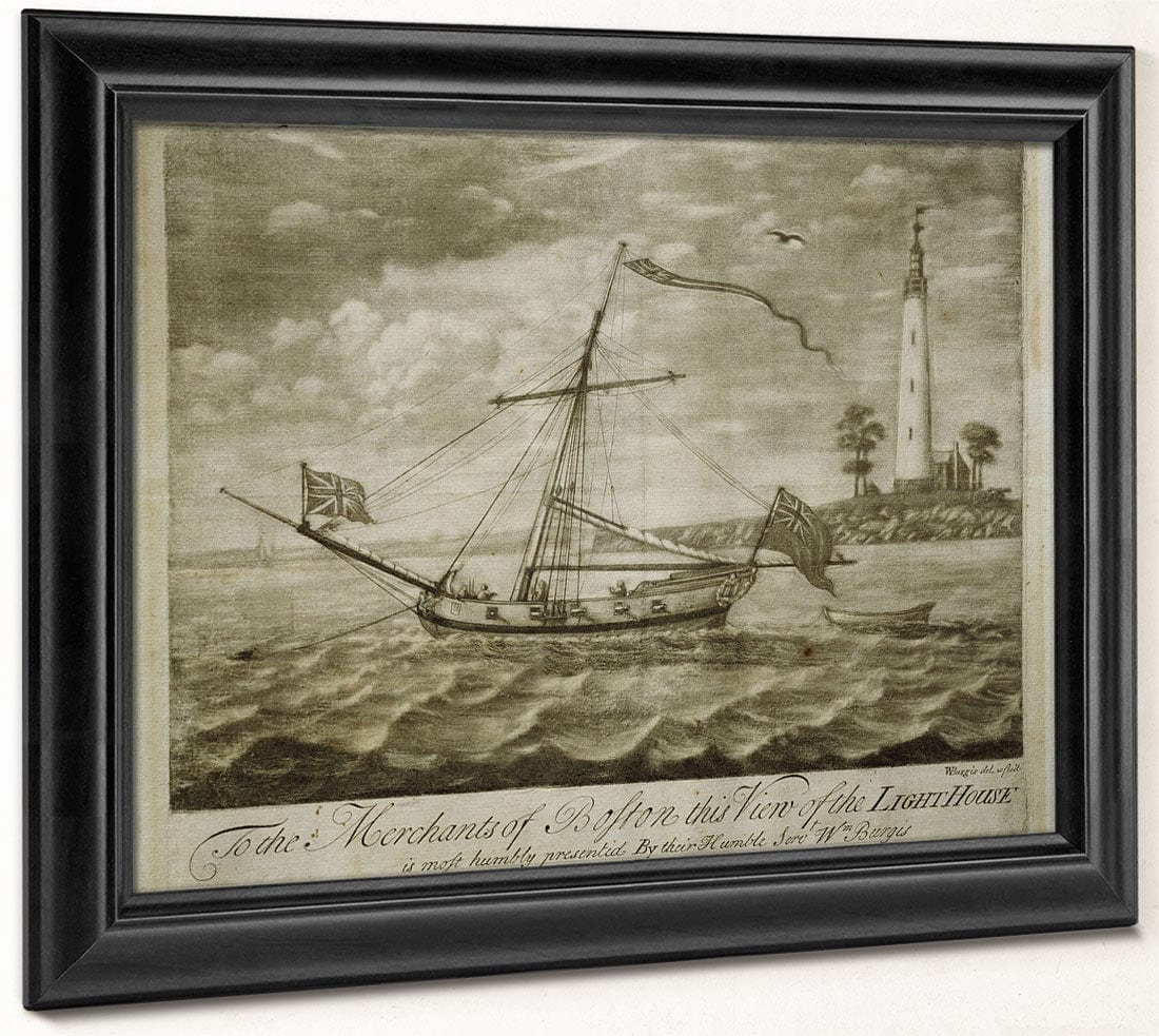 View Of The Lighthouse By William Burgis Fine Art Print 2