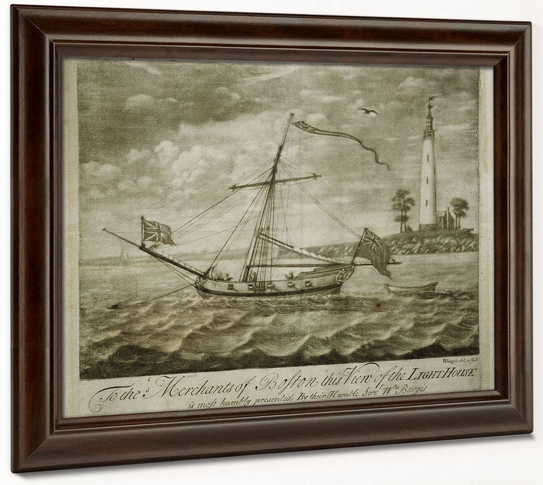 View Of The Lighthouse By William Burgis Fine Art Print 2
