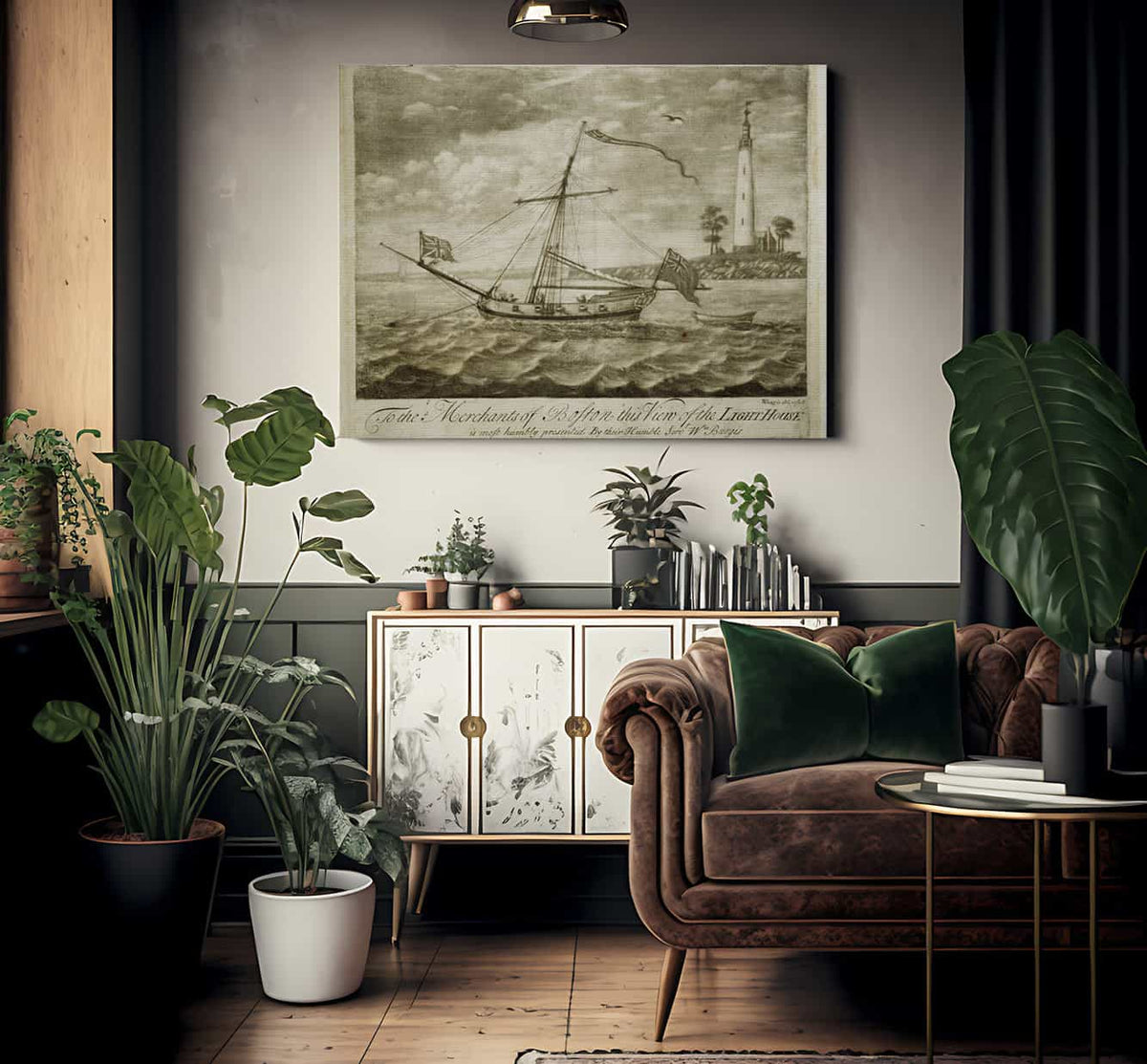 View Of The Lighthouse By William Burgis Fine Art Print 2