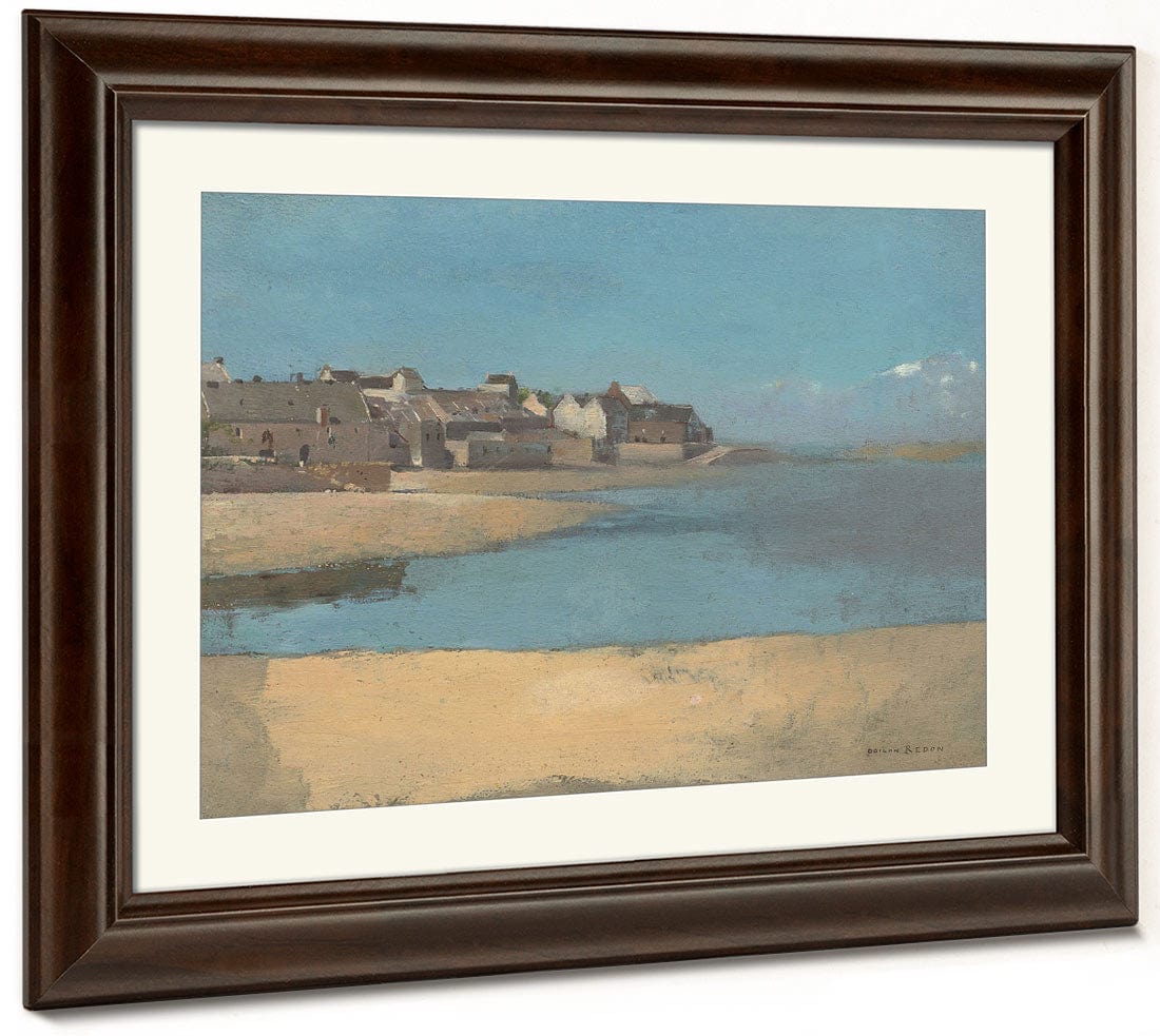 Village By The Sea In Brittany By Odilon Redon Fine Art Print 2