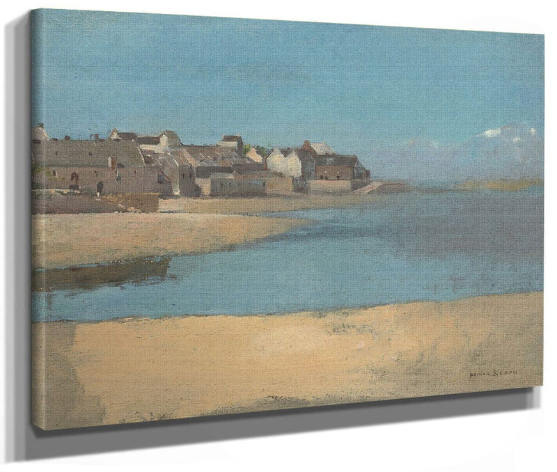 Village By The Sea In Brittany By Odilon Redon Fine Art Print 2
