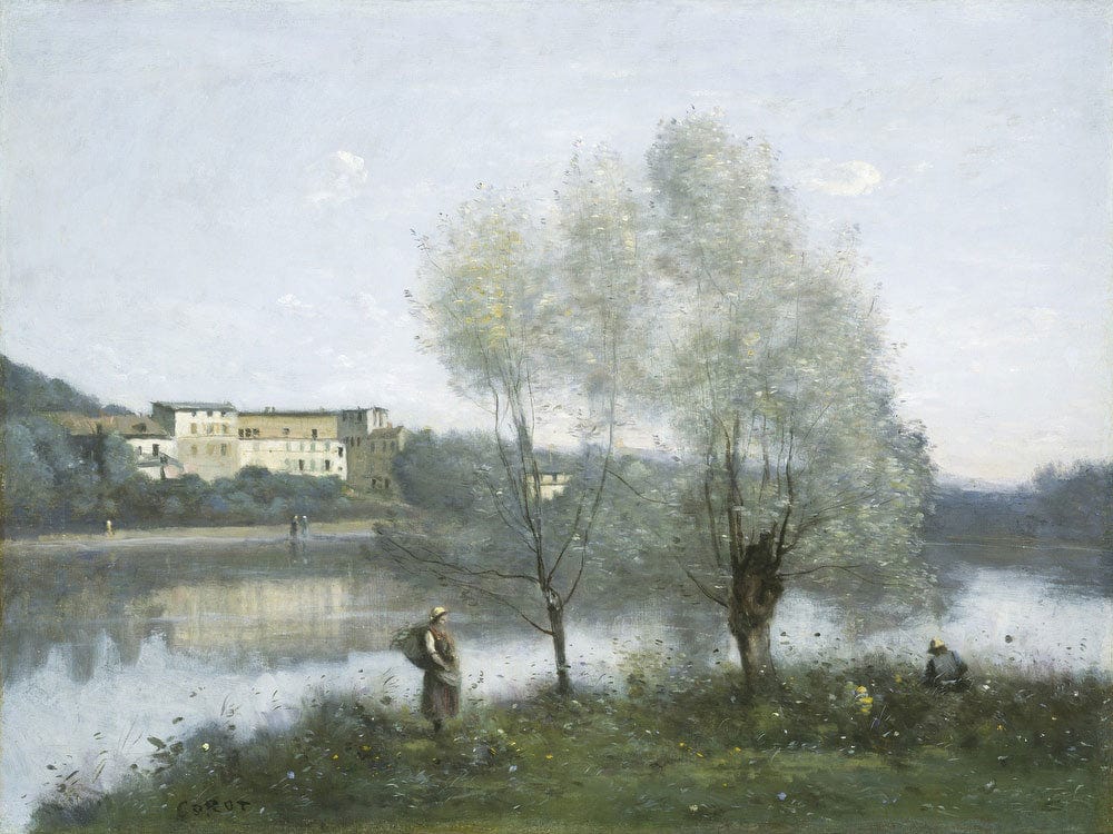 Ville D'avray 1 By Jean Baptiste Camille Corot Fine Art Print 2