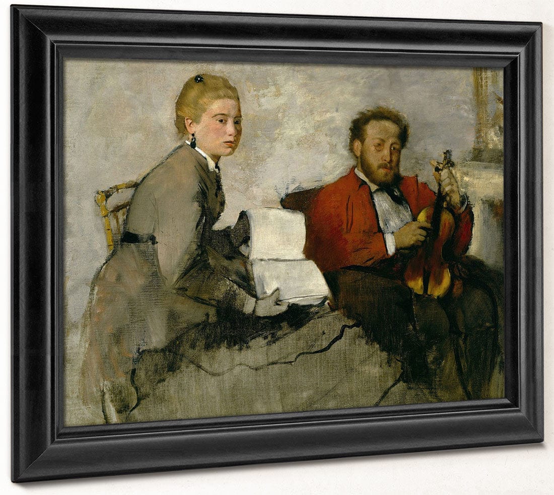 Violinist And Young Woman By Edgar Degas Fine Art Print 2