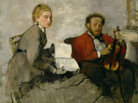 Violinist And Young Woman By Edgar Degas Fine Art Print 2
