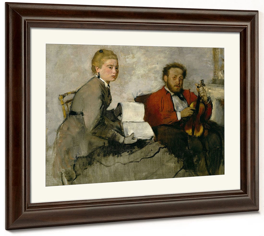 Violinist And Young Woman By Edgar Degas Fine Art Print 2