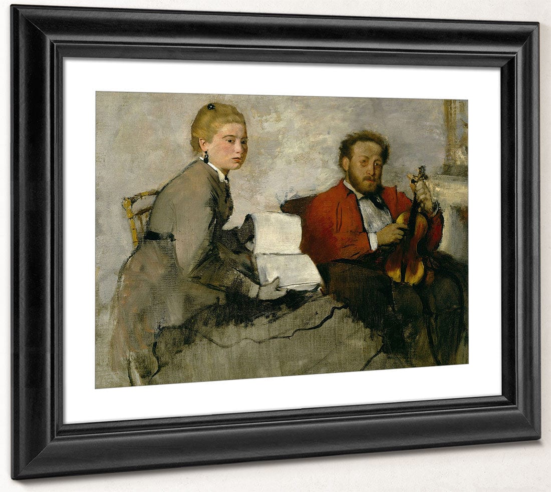 Violinist And Young Woman By Edgar Degas Fine Art Print 2