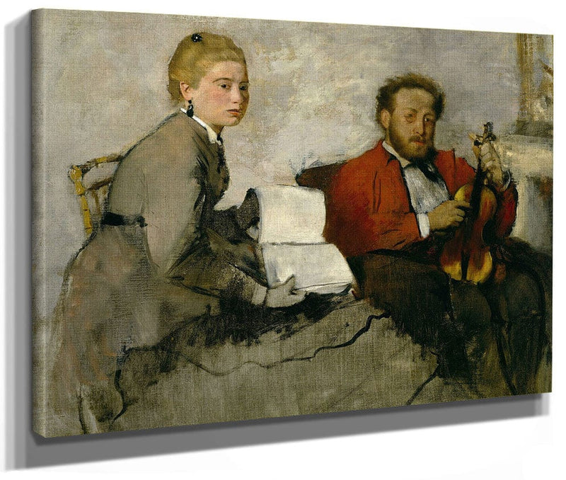 Violinist And Young Woman By Edgar Degas Fine Art Print 2