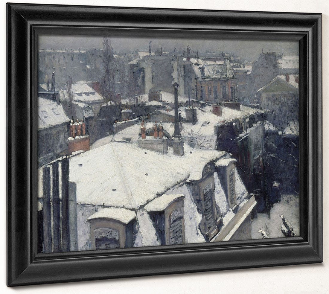 Vue De Toits (Effet De Neige), Dit Toits Sous La Neige By Gustave Caillebotte Fine Art Print 2