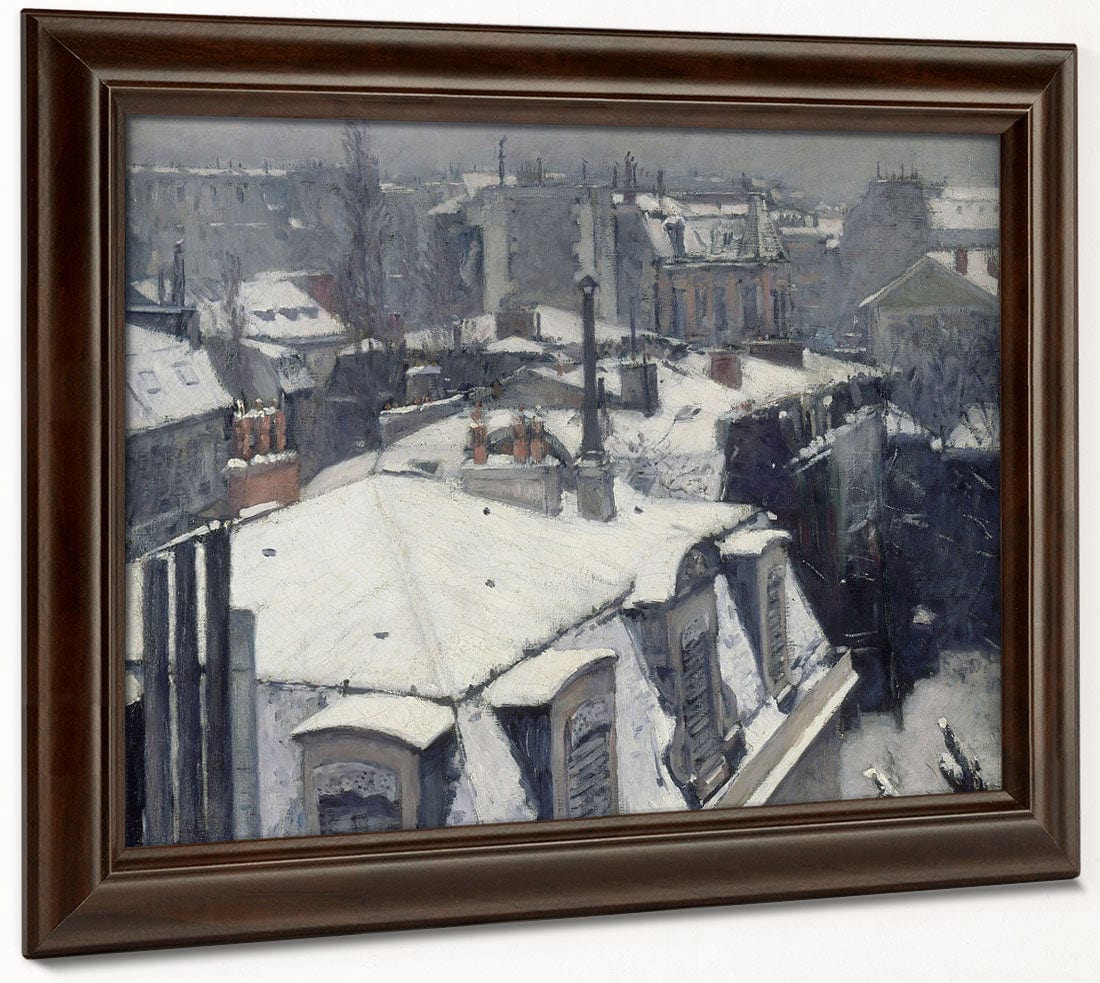 Vue De Toits (Effet De Neige), Dit Toits Sous La Neige By Gustave Caillebotte Fine Art Print 2