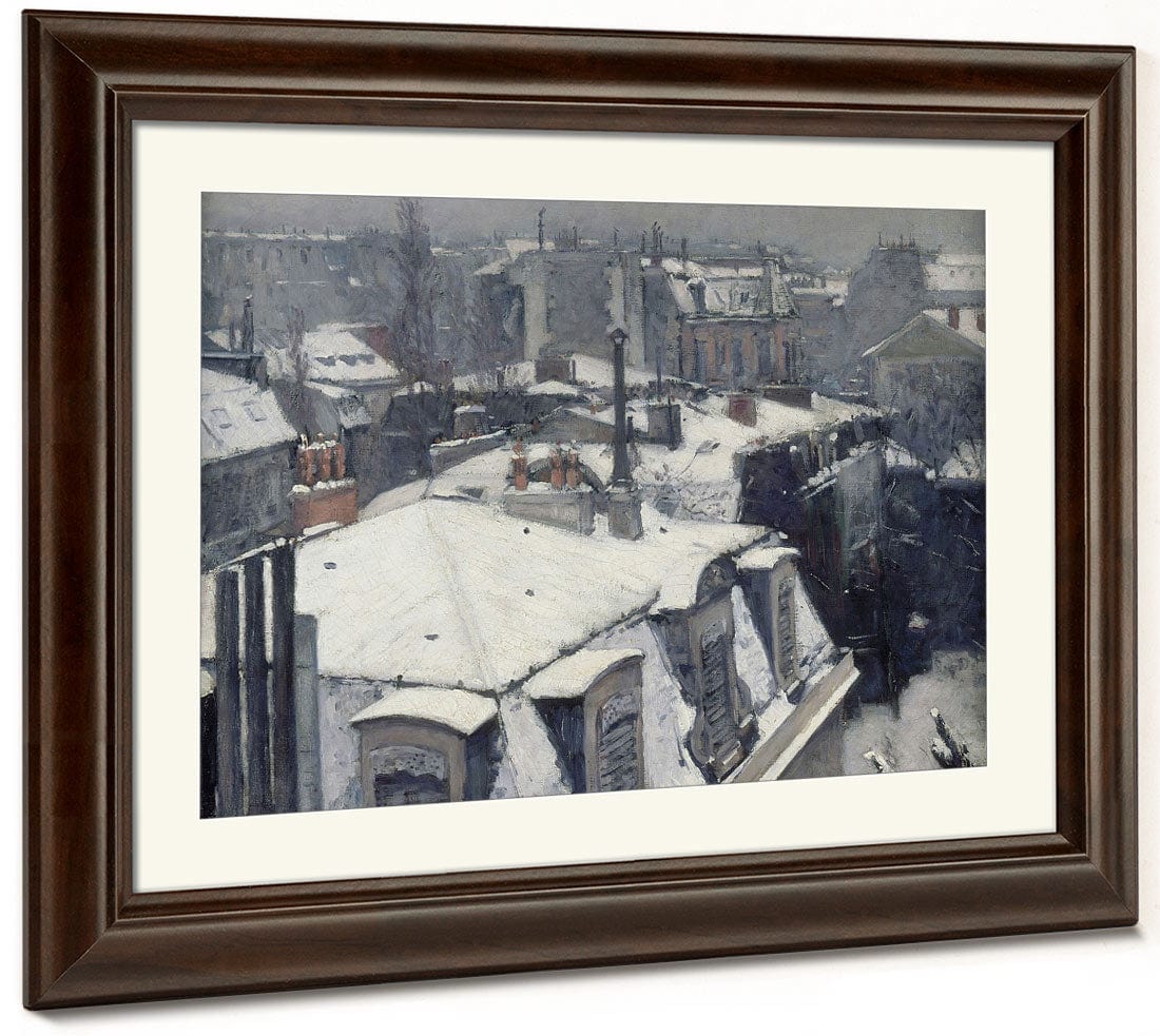 Vue De Toits (Effet De Neige), Dit Toits Sous La Neige By Gustave Caillebotte Fine Art Print 2