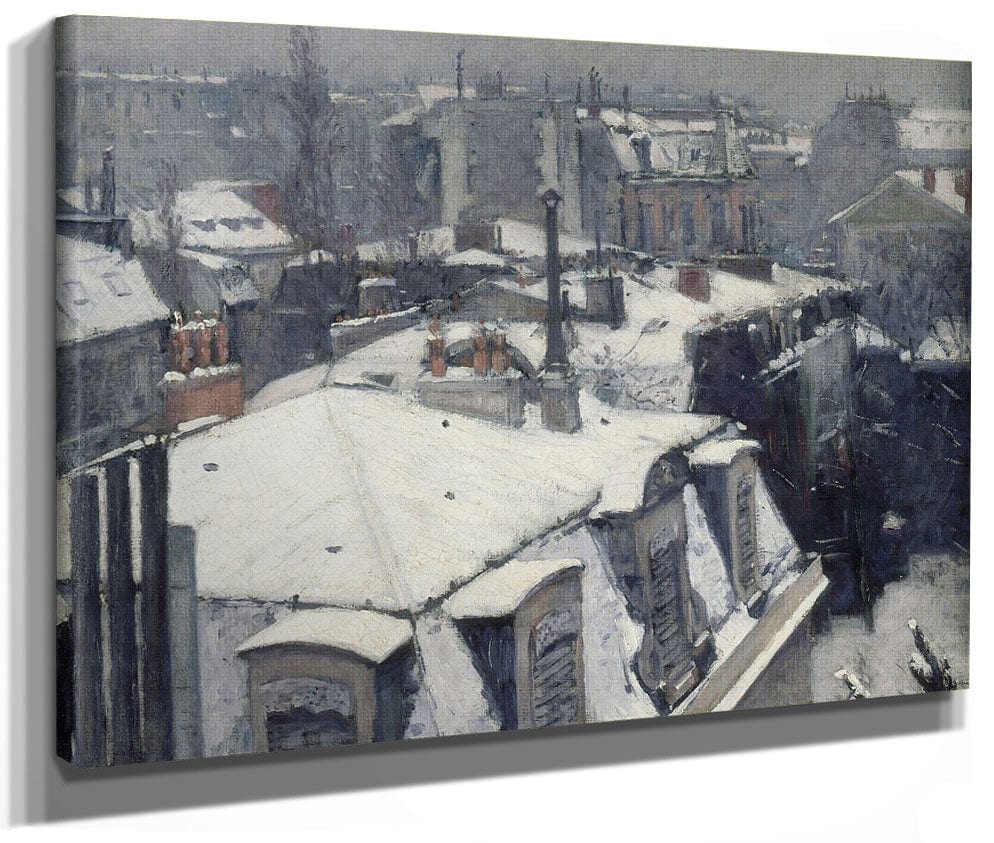 Vue De Toits (Effet De Neige), Dit Toits Sous La Neige By Gustave Caillebotte Fine Art Print 2