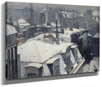 Vue De Toits (Effet De Neige), Dit Toits Sous La Neige By Gustave Caillebotte Fine Art Print 2