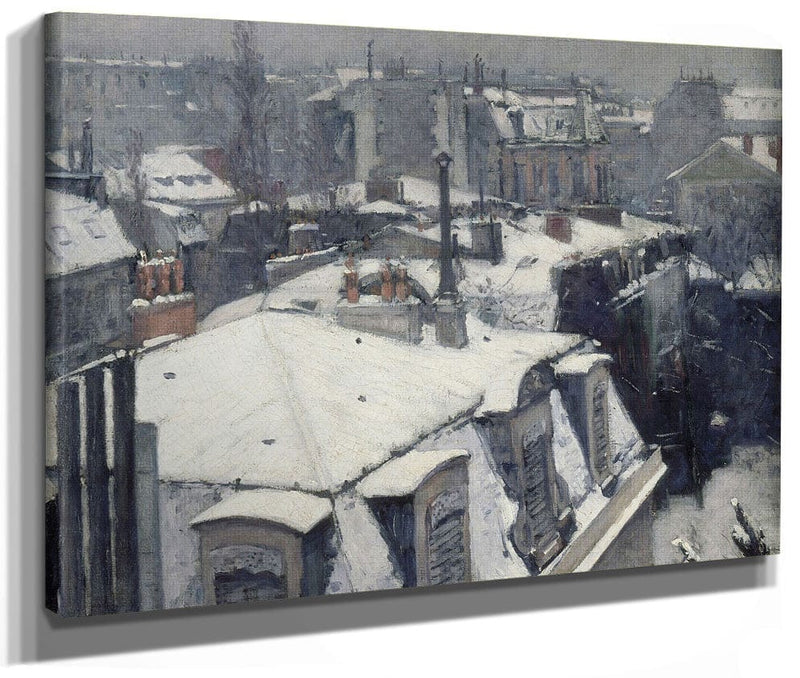 Vue De Toits (Effet De Neige), Dit Toits Sous La Neige By Gustave Caillebotte Fine Art Print 2