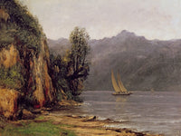 Vue Du Lac Leman By Jean Desire Gustave Courbet Fine Art Print 2