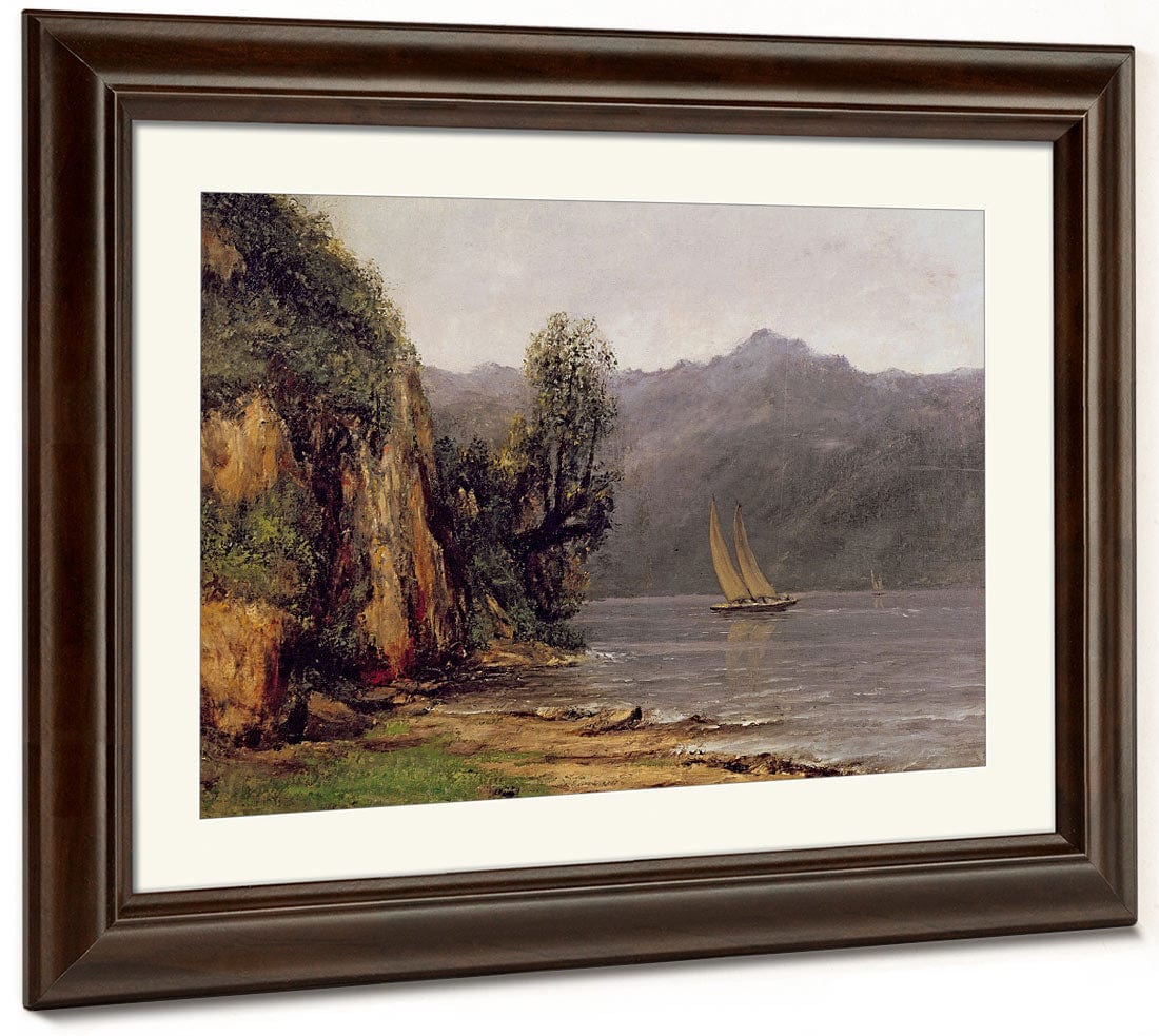 Vue Du Lac Leman By Jean Desire Gustave Courbet Fine Art Print 2
