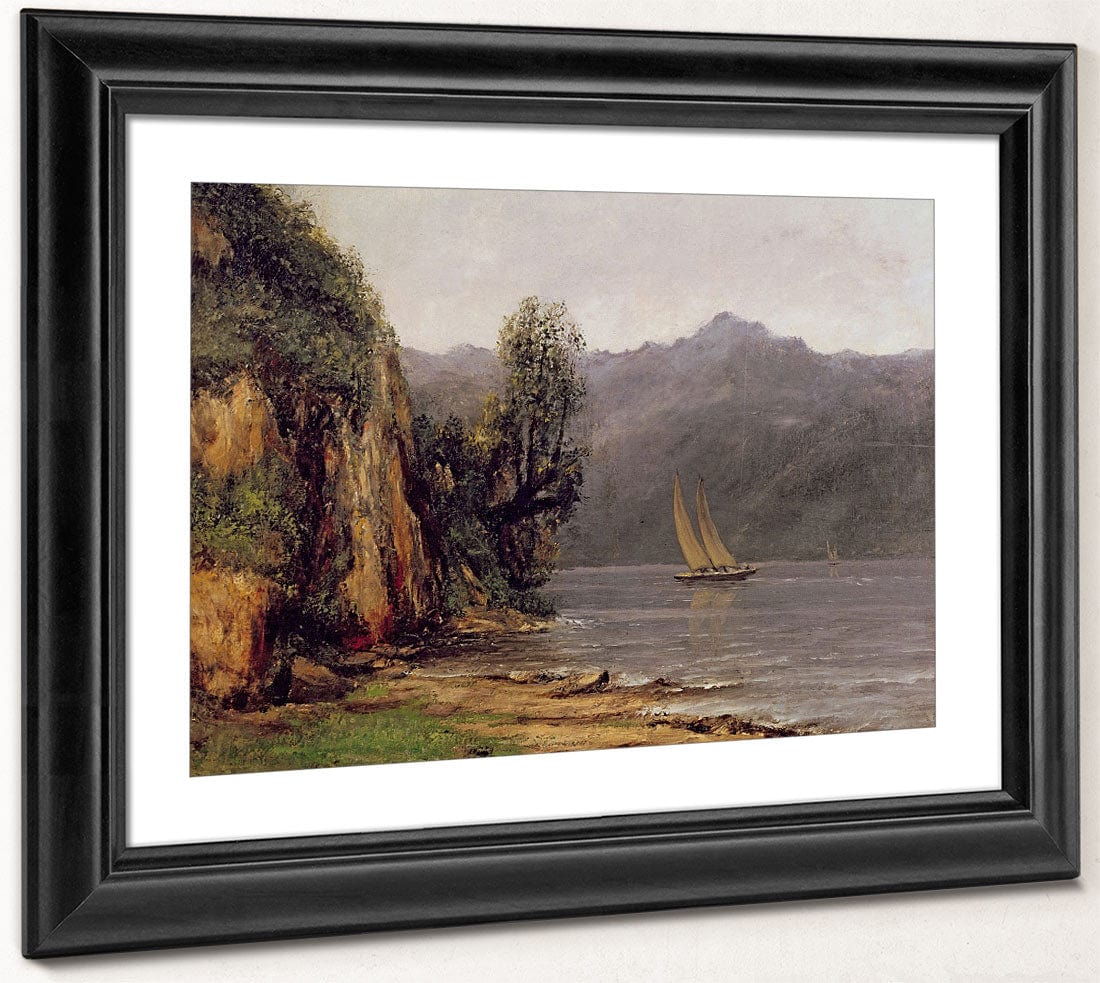 Vue Du Lac Leman By Jean Desire Gustave Courbet Fine Art Print 2