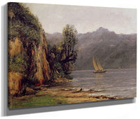 Vue Du Lac Leman By Jean Desire Gustave Courbet Fine Art Print 2