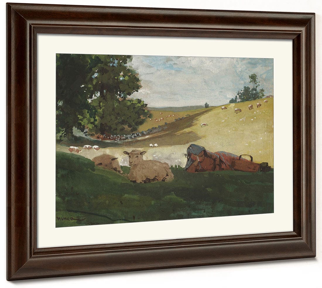 Warm Afternoon (Shepherdess) By Winslow Homer Fine Art Print 2