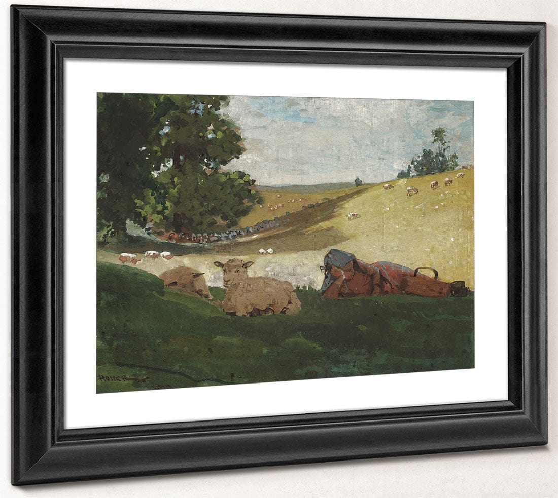 Warm Afternoon (Shepherdess) By Winslow Homer Fine Art Print 2
