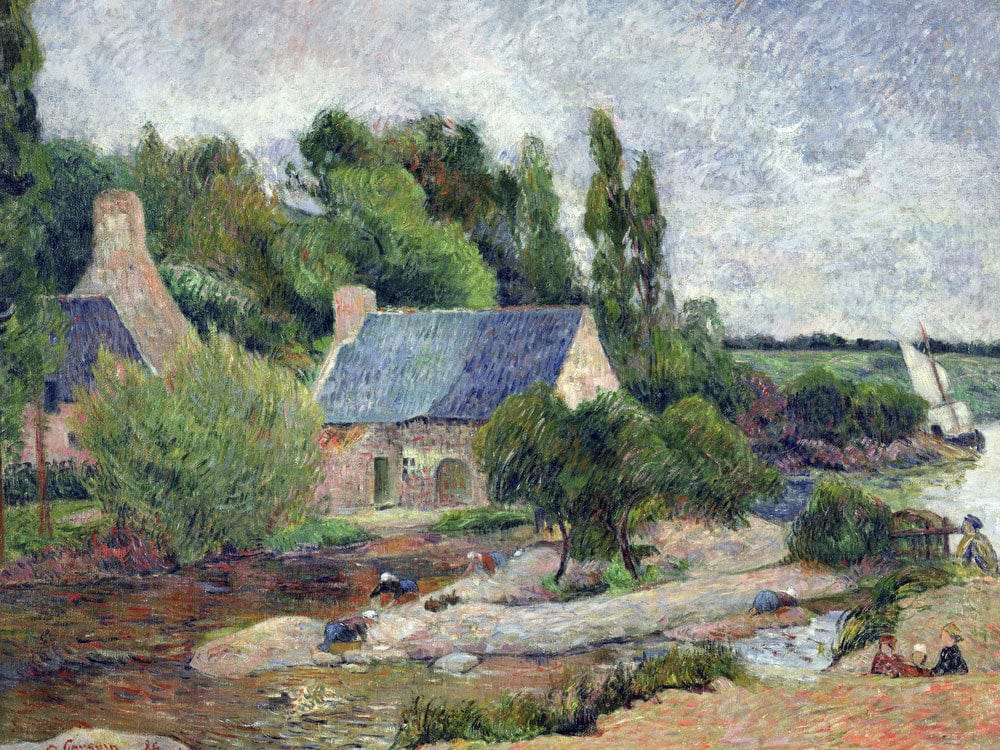 Washerwomen At Pont Aven By Paul Gauguin Fine Art Print 2