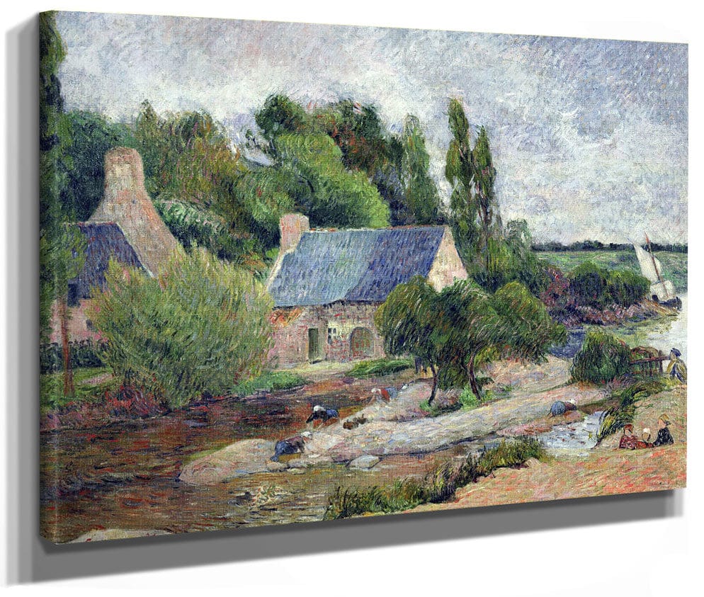 Washerwomen At Pont Aven By Paul Gauguin Fine Art Print 2