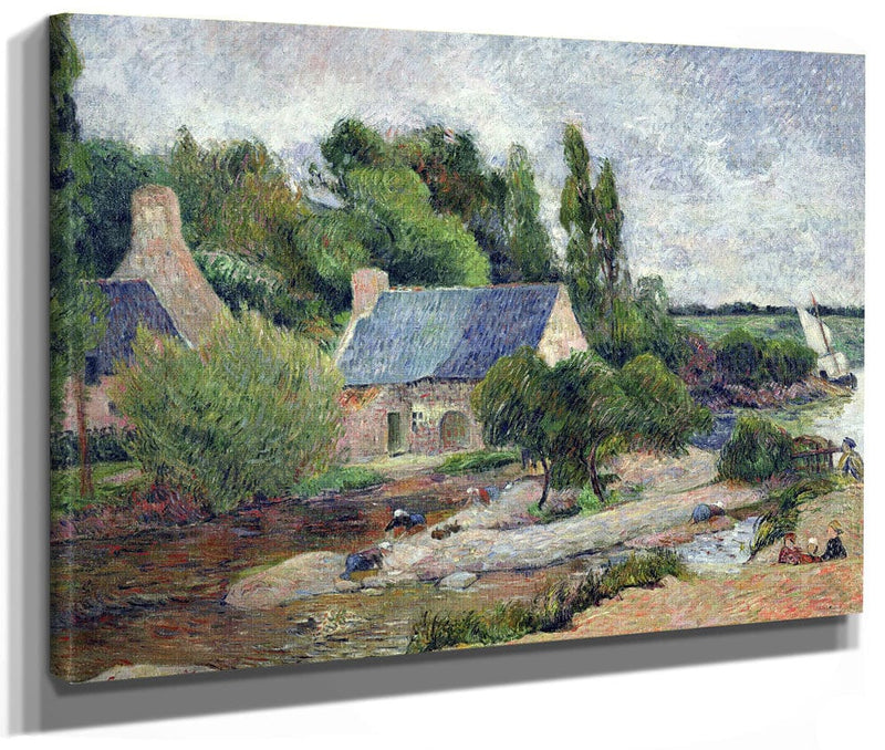 Washerwomen At Pont Aven By Paul Gauguin Fine Art Print 2