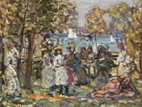 Waterside Park Scene By Maurice Brazil Prendergast Fine Art Print 2