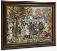 Waterside Park Scene By Maurice Brazil Prendergast Fine Art Print 2