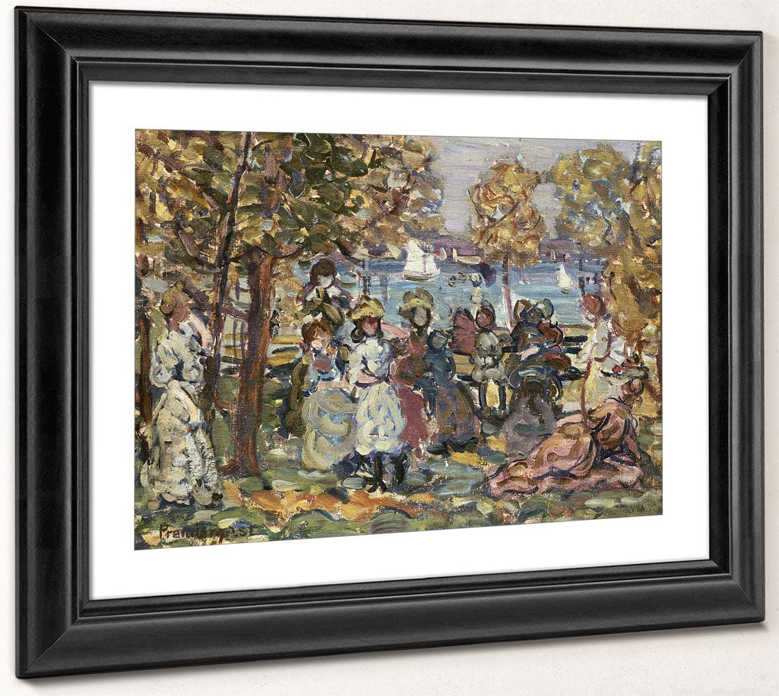 Waterside Park Scene By Maurice Brazil Prendergast Fine Art Print 2