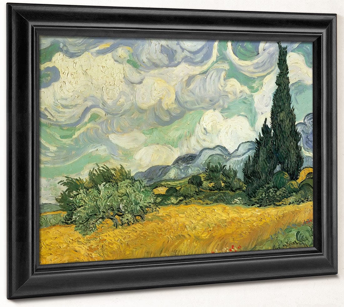 Wheat Field With Cypresses At The Haute Galline Near Eygalieres By Vincent Van Gogh Fine Art Print 2