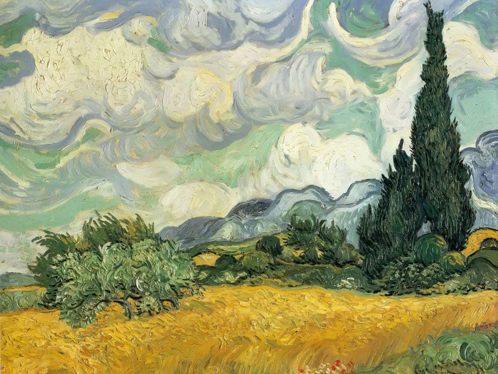 Wheat Field With Cypresses At The Haute Galline Near Eygalieres By Vincent Van Gogh Fine Art Print 2